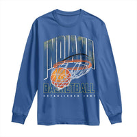 Indiana Basketball Throwback Long Sleeve Shirt Retro Hoop Graphic for IN Fans Since 1967