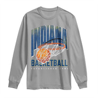 Indiana Basketball Throwback Long Sleeve Shirt Retro Hoop Graphic for IN Fans Since 1967