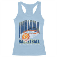 Indiana Basketball Throwback Racerback Tank Top Retro Hoop Graphic for IN Fans Since 1967