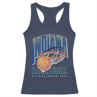 Indiana Basketball Throwback Racerback Tank Top Retro Hoop Graphic for IN Fans Since 1967