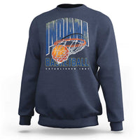 Indiana Basketball Throwback Sweatshirt Retro Hoop Graphic for IN Fans Since 1967