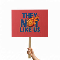 They Not Like Us Basketball Protest Sign Fierce Flame Ball Graphic for Hooops Fans