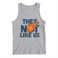 They Not Like Us Basketball Tank Top Fierce Flame Ball Graphic for Hooops Fans