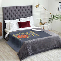 Indiana Basketball Flames Graphic Throw Blanket Vintage 1967 Fan Indy Hoops Pride