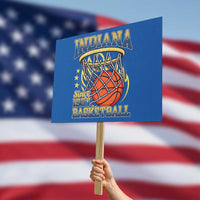 Indiana Basketball Flames Graphic Protest Sign Vintage 1967 Fan Indy Hoops Pride