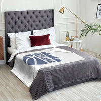 Indiana Skyline Basketball Throw Blanket Distressed Urban Hoops Graphic for Indy Fans