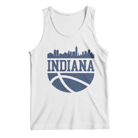 Indiana Skyline Basketball Tank Top Distressed Urban Hoops Graphic for Indy Fans