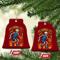 Oklahoma City Basketball Skeleton Ceramic Ornament OKC Hoops Fan Life Sport Lover - Wonder Print Shop