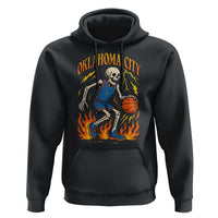 Oklahoma City Basketball Skeleton Hoodie OKC Hoops Fan Life Sport Lover - Wonder Print Shop