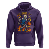 Oklahoma City Basketball Skeleton Hoodie OKC Hoops Fan Life Sport Lover - Wonder Print Shop