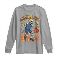 Oklahoma City Basketball Skeleton Long Sleeve Shirt OKC Hoops Fan Life Sport Lover - Wonder Print Shop