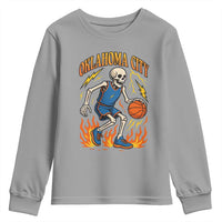 Oklahoma City Basketball Skeleton Youth Sweatshirt OKC Hoops Fan Life Sport Lover - Wonder Print Shop