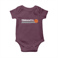 Retro Oklahoma City Basketball Baby Onesie Vintage OKC Hoops Lover Sports Fan - Wonder Print Shop