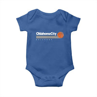 Retro Oklahoma City Basketball Baby Onesie Vintage OKC Hoops Lover Sports Fan - Wonder Print Shop