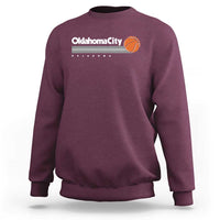 Retro Oklahoma City Basketball Sweatshirt Vintage OKC Hoops Lover Sports Fan - Wonder Print Shop