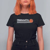 Retro Oklahoma City Basketball T Shirt For Women Vintage OKC Hoops Lover Sports Fan - Wonder Print Shop