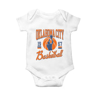 Retro Oklahoma City Basketball Baby Onesie Vintage OKC Since 1967 Hoops Lover Sports Fan - Wonder Print Shop