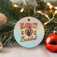 Retro Oklahoma City Basketball Ceramic Ornament Vintage OKC Since 1967 Hoops Lover Sports Fan - Wonder Print Shop