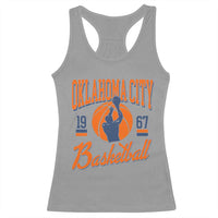Retro Oklahoma City Basketball Racerback Tank Top Vintage OKC Since 1967 Hoops Lover Sports Fan - Wonder Print Shop