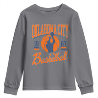 Retro Oklahoma City Basketball Youth Sweatshirt Vintage OKC Since 1967 Hoops Lover Sports Fan - Wonder Print Shop