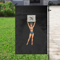 Vintage Patriotic Pin Up Girl 1776 Garden Flag Statue of Liberty Retro Americana Graphic