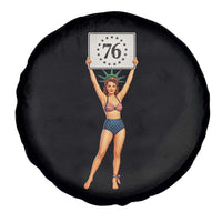 Vintage Patriotic Pin Up Girl 1776 Spare Tire Cover Statue of Liberty Retro Americana Graphic