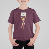 Vintage Patriotic Pin Up Girl 1776 T Shirt For Kid Statue of Liberty Retro Americana Graphic