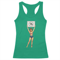 Vintage Patriotic Pin Up Girl 1776 Racerback Tank Top Statue of Liberty Retro Americana Graphic