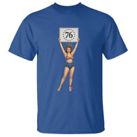 Vintage Patriotic Pin Up Girl 1776 T Shirt Statue of Liberty Retro Americana Graphic