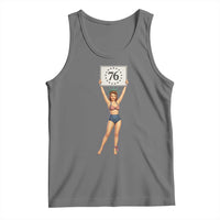 Vintage Patriotic Pin Up Girl 1776 Tank Top Statue of Liberty Retro Americana Graphic