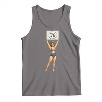 Vintage Patriotic Pin Up Girl 1776 Tank Top Statue of Liberty Retro Americana Graphic