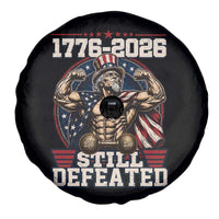 Still Undefeated 1776 to 2026 Muscular Uncle Sam Spare Tire Cover Buff Bodybuilder American Flag 250th Anniversary Semiquincentennial