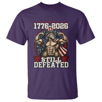 Still Undefeated 1776 to 2026 Muscular Uncle Sam T Shirt Buff Bodybuilder American Flag 250th Anniversary Semiquincentennial