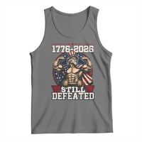 Still Undefeated 1776 to 2026 Muscular Uncle Sam Tank Top Buff Bodybuilder American Flag 250th Anniversary Semiquincentennial
