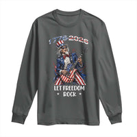 Let Freedom Rock Uncle Sam Rock Star Long Sleeve Shirt Funny Electric Guitar Player American Flag Suit 1776 to 2026 Semiquincentennial