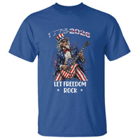 Let Freedom Rock Uncle Sam Rock Star T Shirt Funny Electric Guitar Player American Flag Suit 1776 to 2026 Semiquincentennial