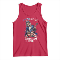 Let Freedom Rock Uncle Sam Rock Star Tank Top Funny Electric Guitar Player American Flag Suit 1776 to 2026 Semiquincentennial