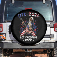 Let Freedom Rock George Washington Rock Star Spare Tire Cover Funny Electric Guitar Player American Flag Suit 1776 to 2026 Semiquincentennial