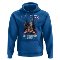 Let Freedom Rock George Washington Rock Star Hoodie Funny Electric Guitar Player American Flag Suit 1776 to 2026 Semiquincentennial