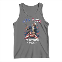 Let Freedom Rock George Washington Rock Star Tank Top Funny Electric Guitar Player American Flag Suit 1776 to 2026 Semiquincentennial