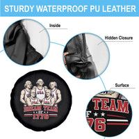 Dream Team of 1776 Funny Founding Fathers Basketball Players Spare Tire Cover Patriotic Sports Team Parody 4th of July 250th Anniversary