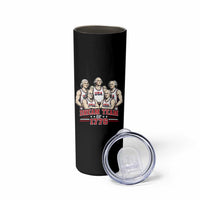 Dream Team of 1776 Funny Founding Fathers Basketball Players Skinny Tumbler Patriotic Sports Team Parody 4th of July 250th Anniversary