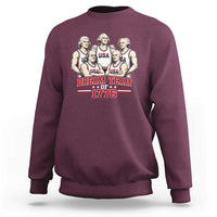 Dream Team of 1776 Funny Founding Fathers Basketball Players Sweatshirt Patriotic Sports Team Parody 4th of July 250th Anniversary
