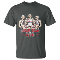 Dream Team of 1776 Funny Founding Fathers Basketball Players T Shirt Patriotic Sports Team Parody 4th of July 250th Anniversary
