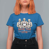 Dream Team of 1776 Funny Founding Fathers Basketball Players T Shirt For Women Patriotic Sports Team Parody 4th of July 250th Anniversary