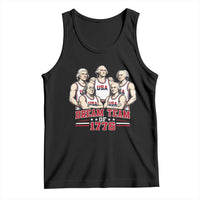 Dream Team of 1776 Funny Founding Fathers Basketball Players Tank Top Patriotic Sports Team Parody 4th of July 250th Anniversary