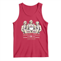 Dream Team of 1776 Funny Founding Fathers Basketball Players Tank Top Patriotic Sports Team Parody 4th of July 250th Anniversary