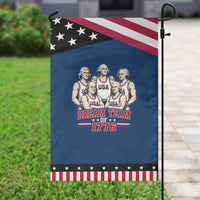 Dream Team of 1776 Funny Founding Fathers Basketball Players Patriotic Garden Flag Sports Team Parody 4th of July 250th Anniversary