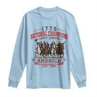 1776 National Champions Liberty Legends Vintage Long Sleeve Shirt Horseback Founding Fathers America 250th Anniversary