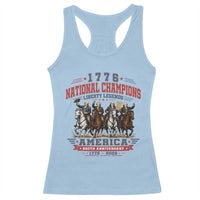 1776 National Champions Liberty Legends Vintage Racerback Tank Top Horseback Founding Fathers America 250th Anniversary